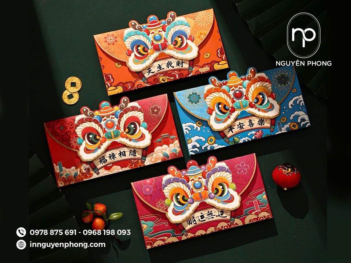 Thiết kế bao lì xì kết hợp nhuần nguyễn giữa truyền thống và hiện đại